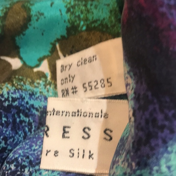 Express Jewel Tone Watercolor 100% Silk Scarf-Size  10x84 - Picture 8 of 8